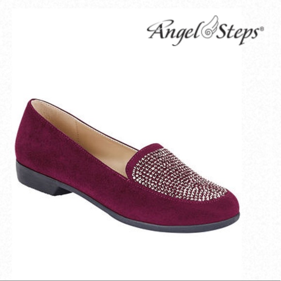 Angel Steps Wide Width Slip-On Embellished Loafers - Picture 1 of 6
